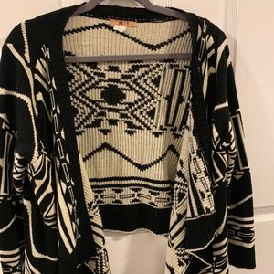 Black patterned cardigan
